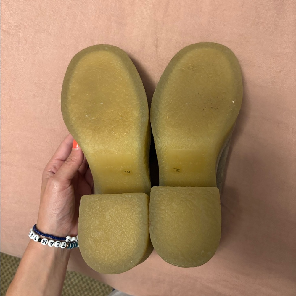 Marc Fisher Taupe Platform Loafers - Picture 3 of 4